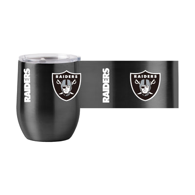 Las Vegas Raiders 16oz Gameday Stainless Curved Beverage - Logo Brands