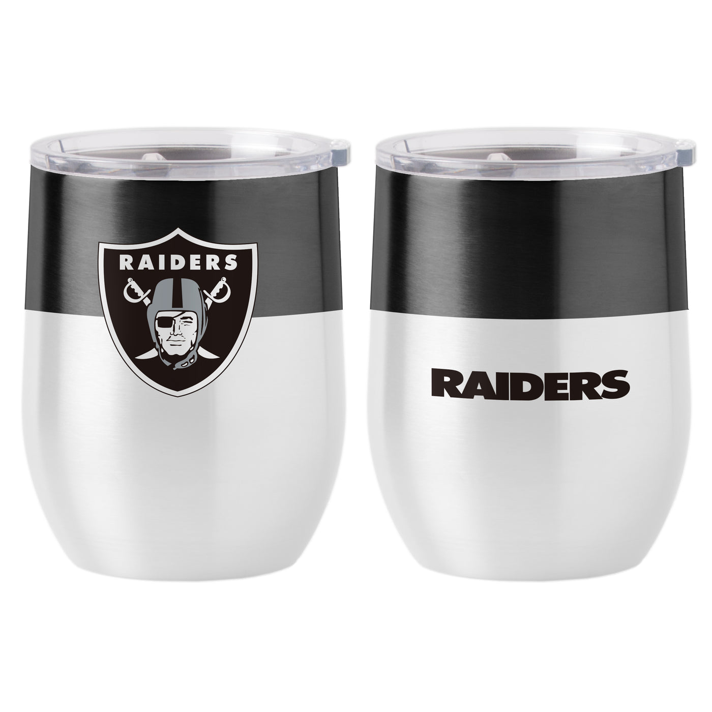 Las Vegas Raiders 16oz Colorblock Stainless Curved Beverage - Logo Brands