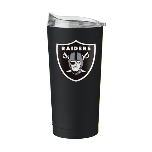 Las Vegas Raiders 20oz Flipside powder coat tumbler with Raiders logo and black finish, durable drinkware for fans.