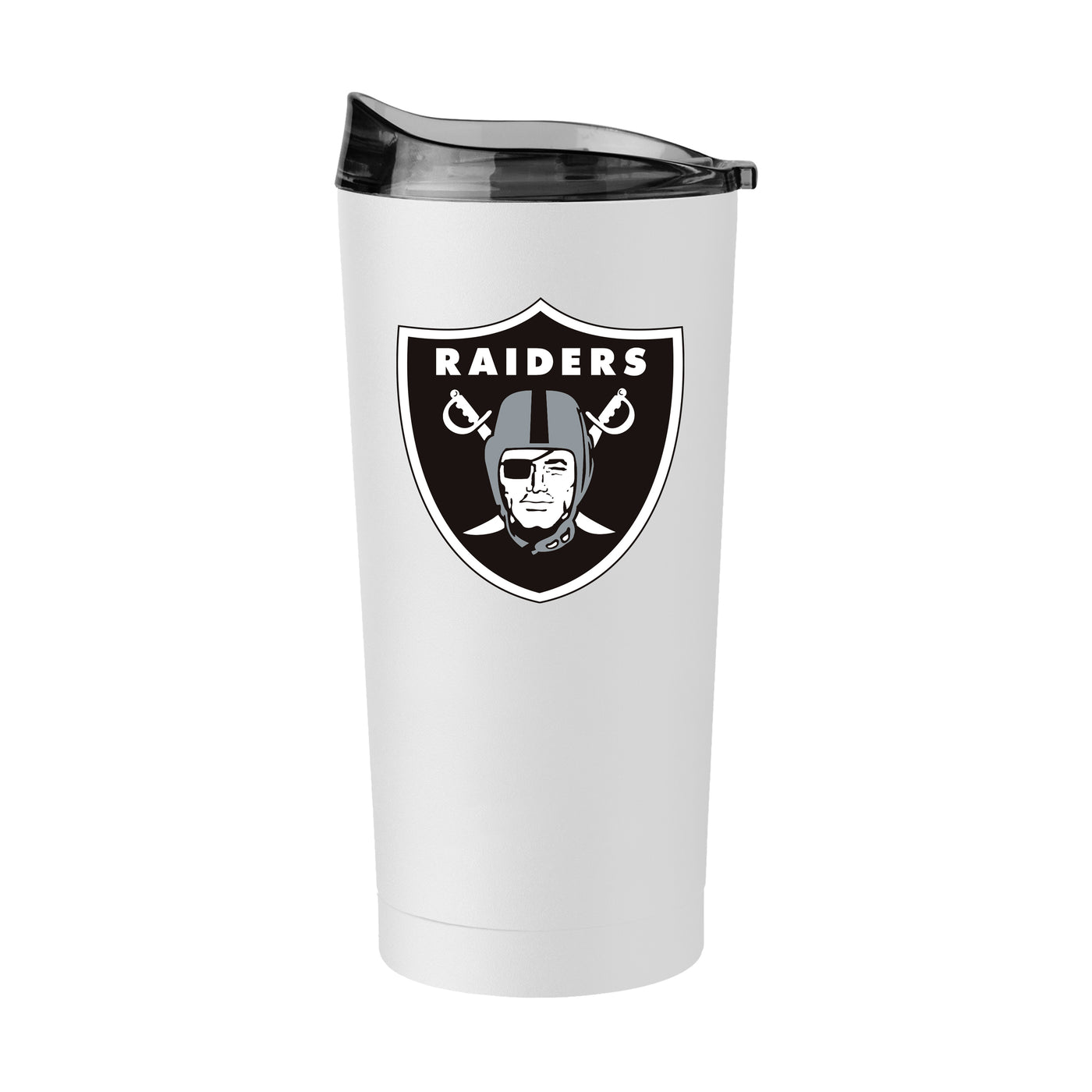 Las Vegas Raiders 20oz Swagger White Powder Coat Tumbler