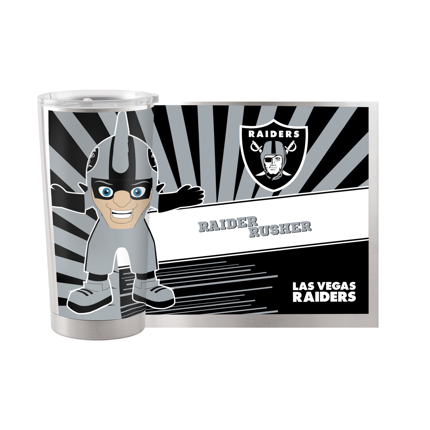 Las Vegas Raiders 20oz Mascot Stainless Steel Tumbler - Logo Brands