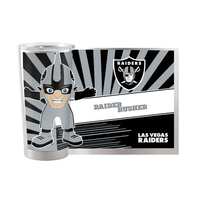 Las Vegas Raiders 20oz Mascot Stainless Steel Tumbler - Logo Brands