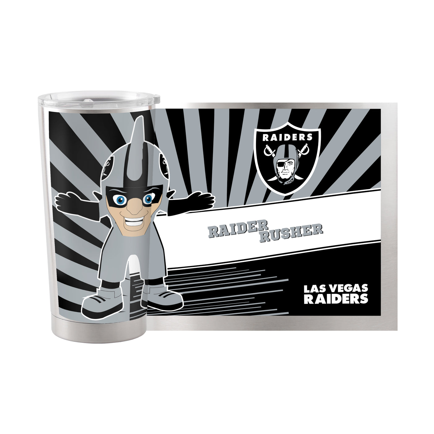 Las Vegas Raiders 20oz Mascot Stainless Steel Tumbler - Logo Brands