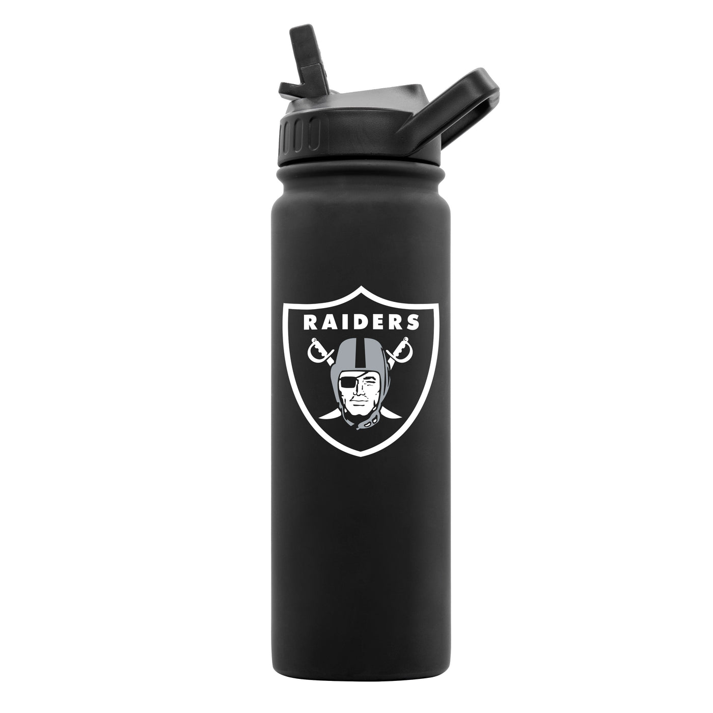 Las Vegas Raiders 24oz Black Soft Touch Bottle - Logo Brands