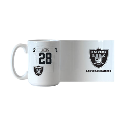 Las Vegas Raiders Josh Jacobs Jersey 15oz Sublimated Mug