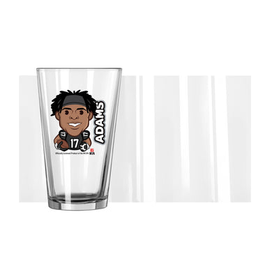 LV Raiders Devante Adams Caricature 16oz Pint Glass