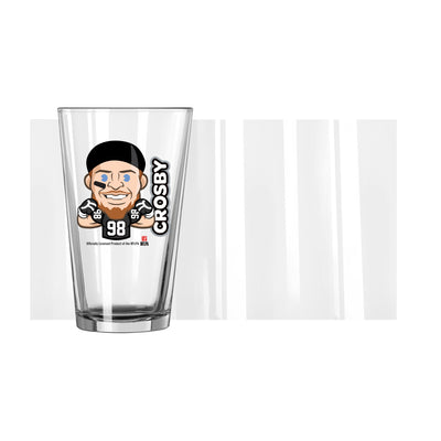 LV Raiders Maxx Crosby Caricature 16oz Pint Glass