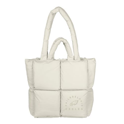 Philadelphia Eagles puff sand tote bag by Logo Brands, featuring team logo and durable canvas material.