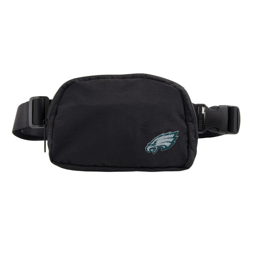 Philadelphia Eagles belt bag by Logo Brands, featuring team logo and adjustable strap, designed for convenient carrying.