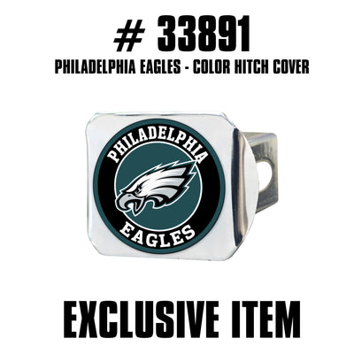 TRINITY NFL - Philadelphia Eagles Color on Chrome Hitch Cover