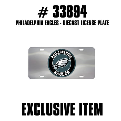 TRINITY NFL - Philadelphia Eagles Chrome Diecast License Plate