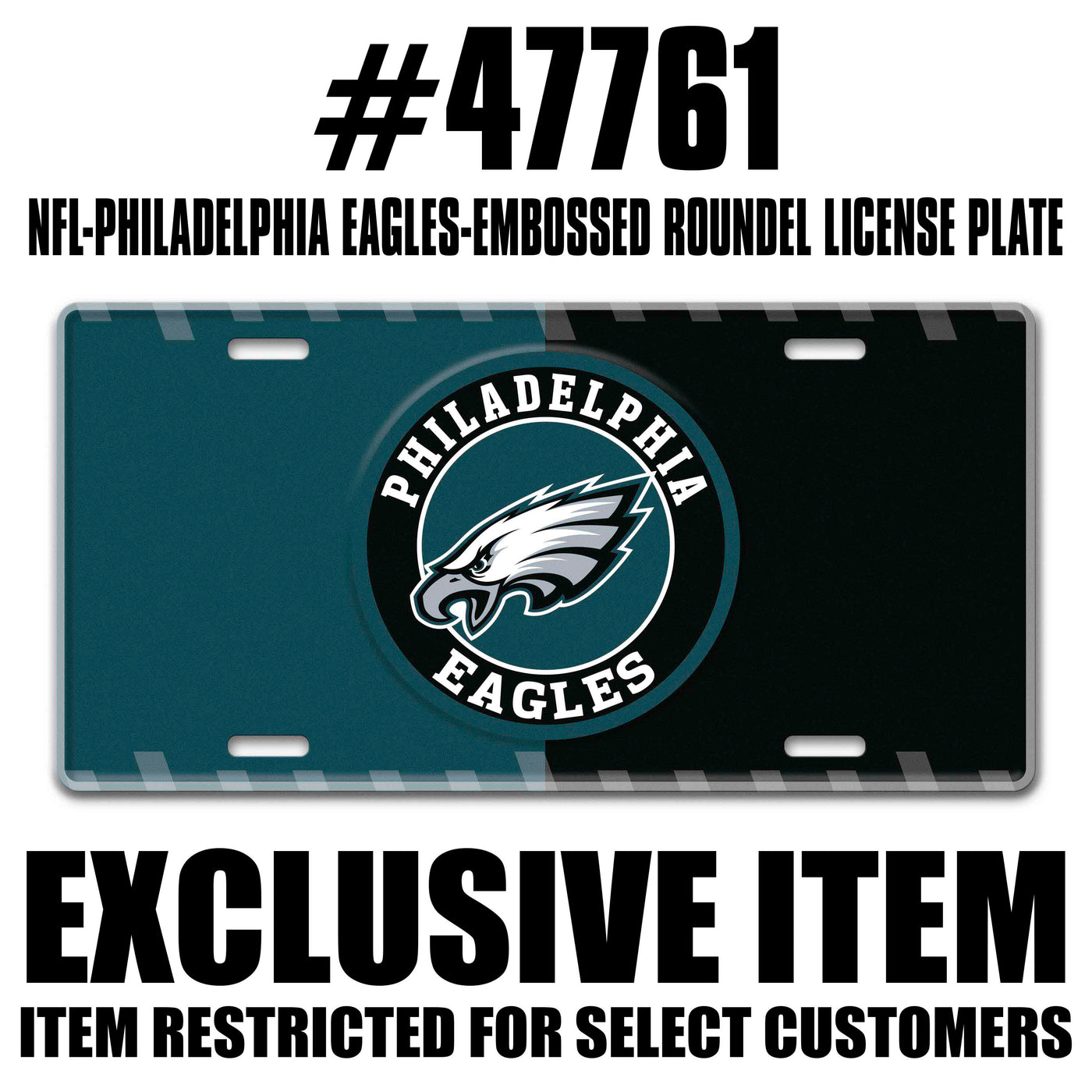 NFL - Philadelphia Eagles Embossed Roundel License Plate
