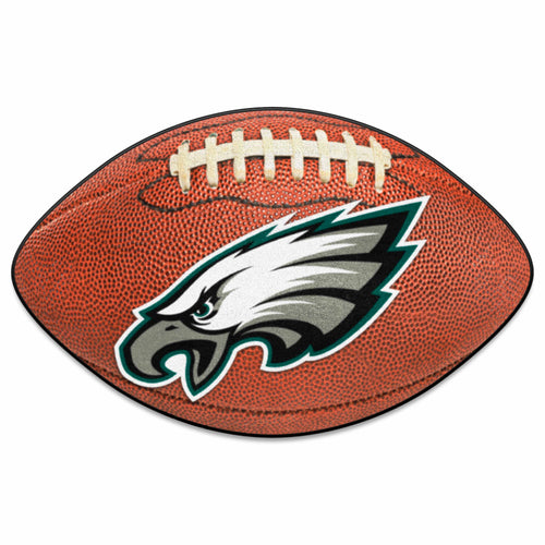 Philadelphia Eagles football mat by Logo Brands, featuring team logo and green turf design for NFL fans.