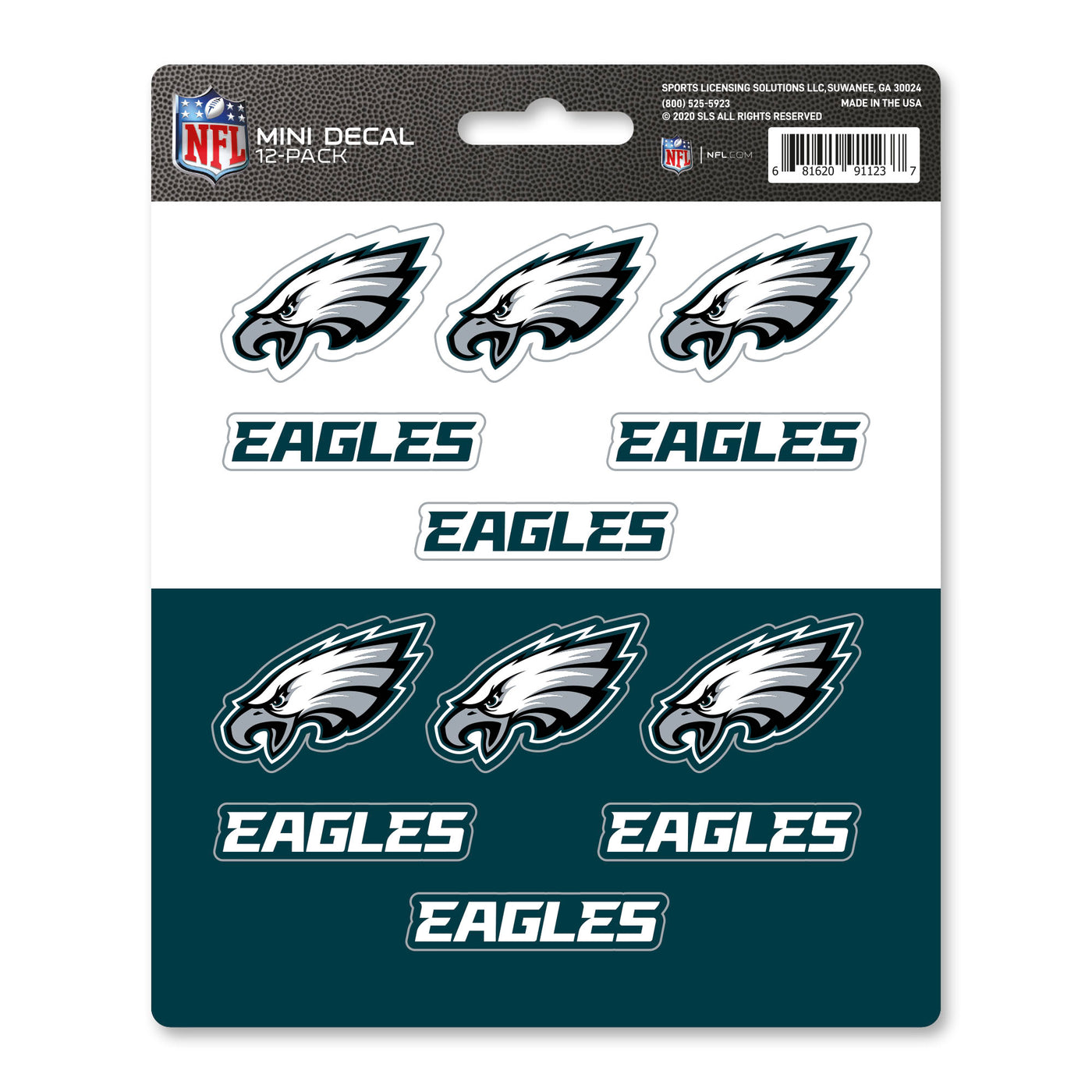thumbnail image 2 of Philadelphia Eagles Mini Helmet Number Decals – 0-9 Sheet, 3M 20Mil Vinyl, NFL 2 of 4