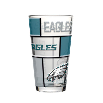 Philadelphia Eagles 16oz Quilted Stained Pint Glass