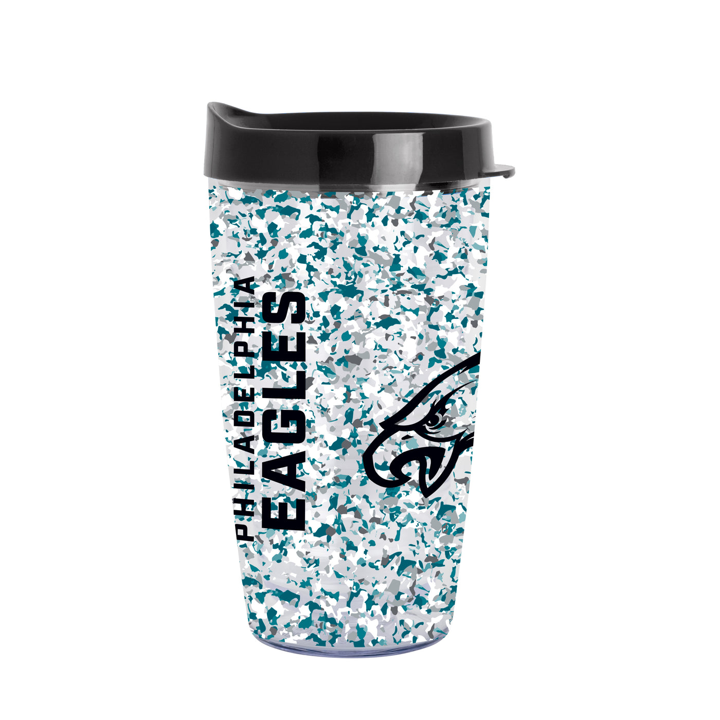 Philadelphia Eagles 16oz Terrazzo Dbl Wall Clear Tumbler