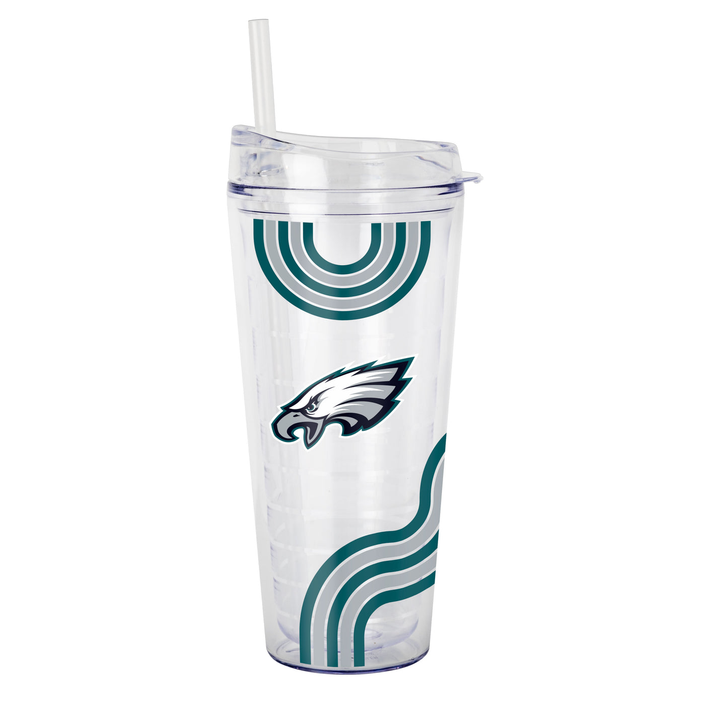 Philadelphia Eagles 22oz Waves Dbl Wall Clear Tumbler