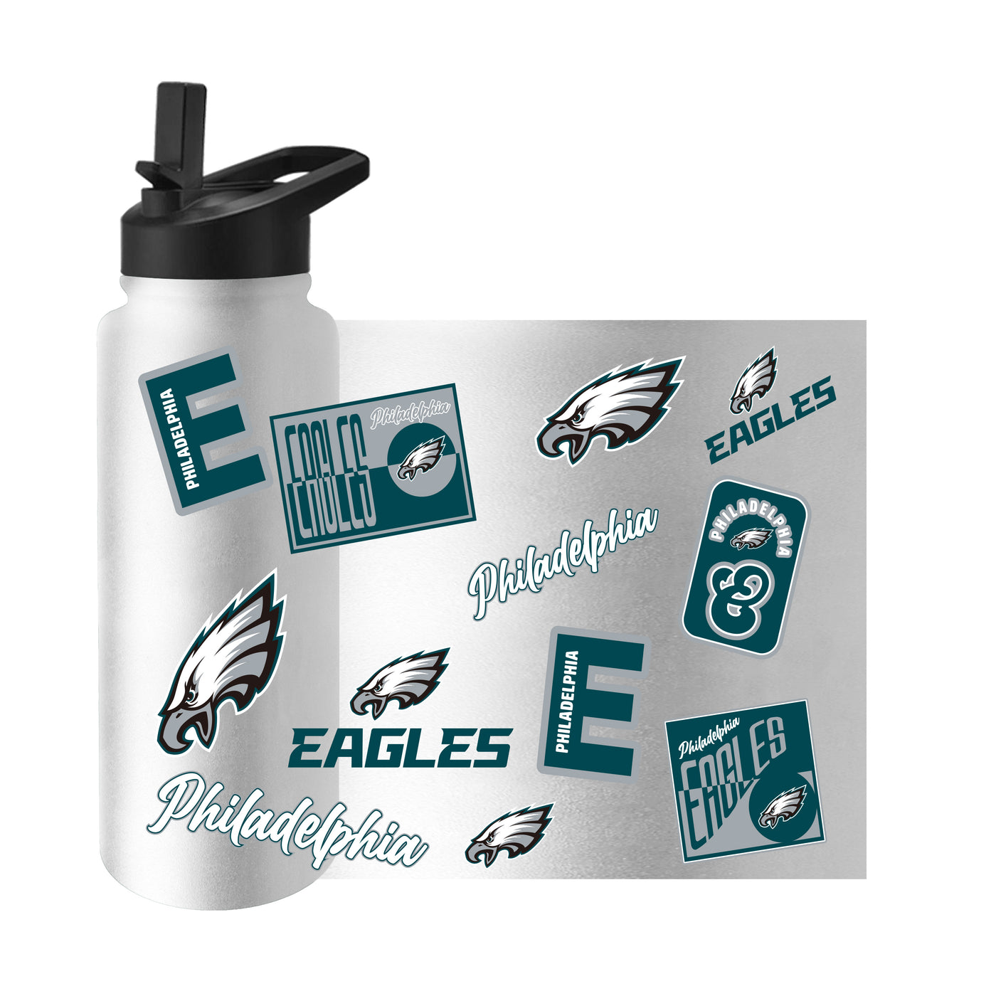 Philadelphia Eagles White 34oz Dream Weave Quencher Bottle