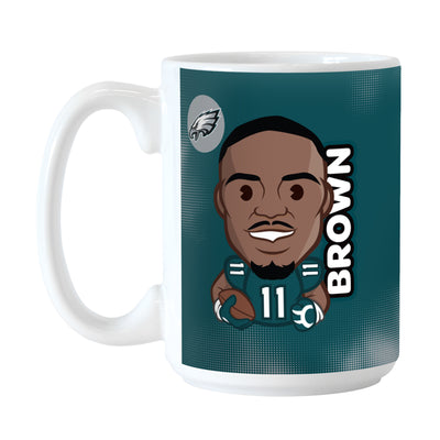 Philadelphia Eagles A.J. Brown Caricature 15oz Sublimated Mug - Logo Brands