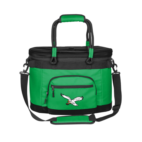 Philadelphia Eagles vintage 35-can flex cooler by Logo Brands, featuring team logo and durable insulated design.