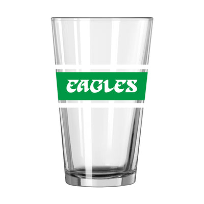 Philadelphia Eagles Vintage 16oz Stripe Pint Glass