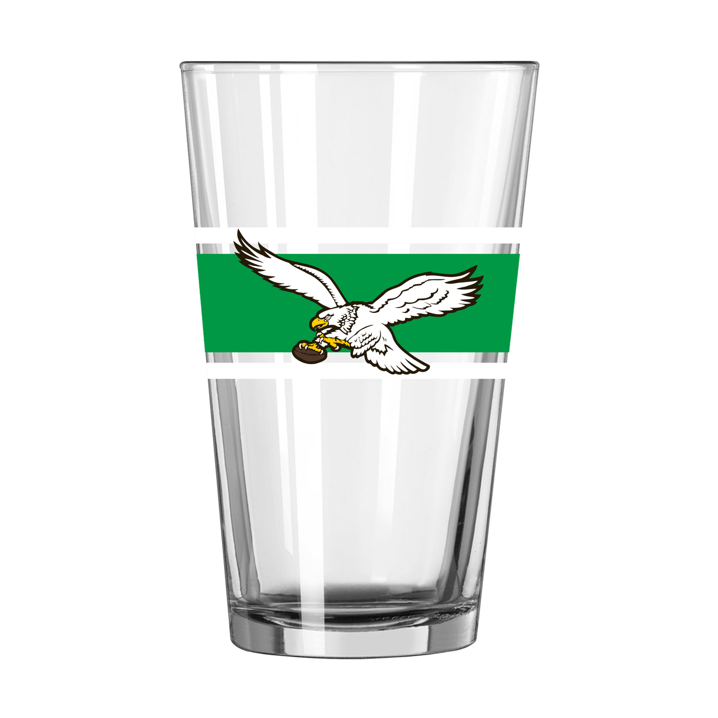 Philadelphia Eagles Vintage 16oz Stripe Pint Glass