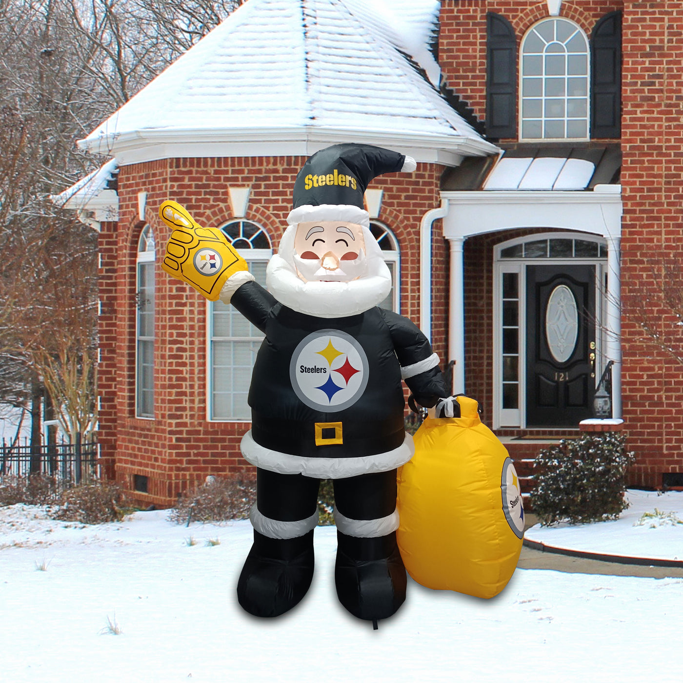 Pittsburgh Steelers Santa Claus Yard Inflatable