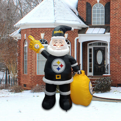 Pittsburgh Steelers Santa Claus Yard Inflatable