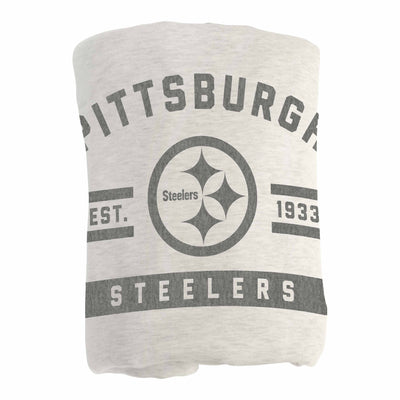 Pittsburgh Steelers Oatmeal Sweatshirt Blanket - Logo Brands