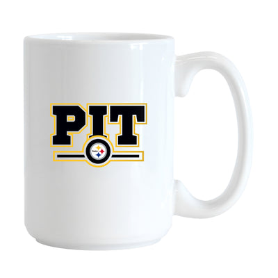 Pittsburgh Steelers 15oz Letterman Sublimated Mug