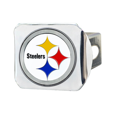 NFL - Pittsburgh Steelers Color on Chrome Hitch Cover