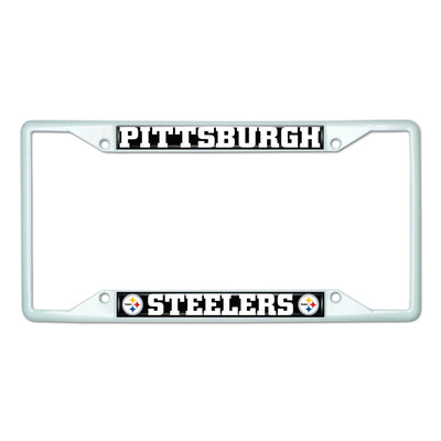 NFL - Pittsburgh Steelers-White License Plate Frame