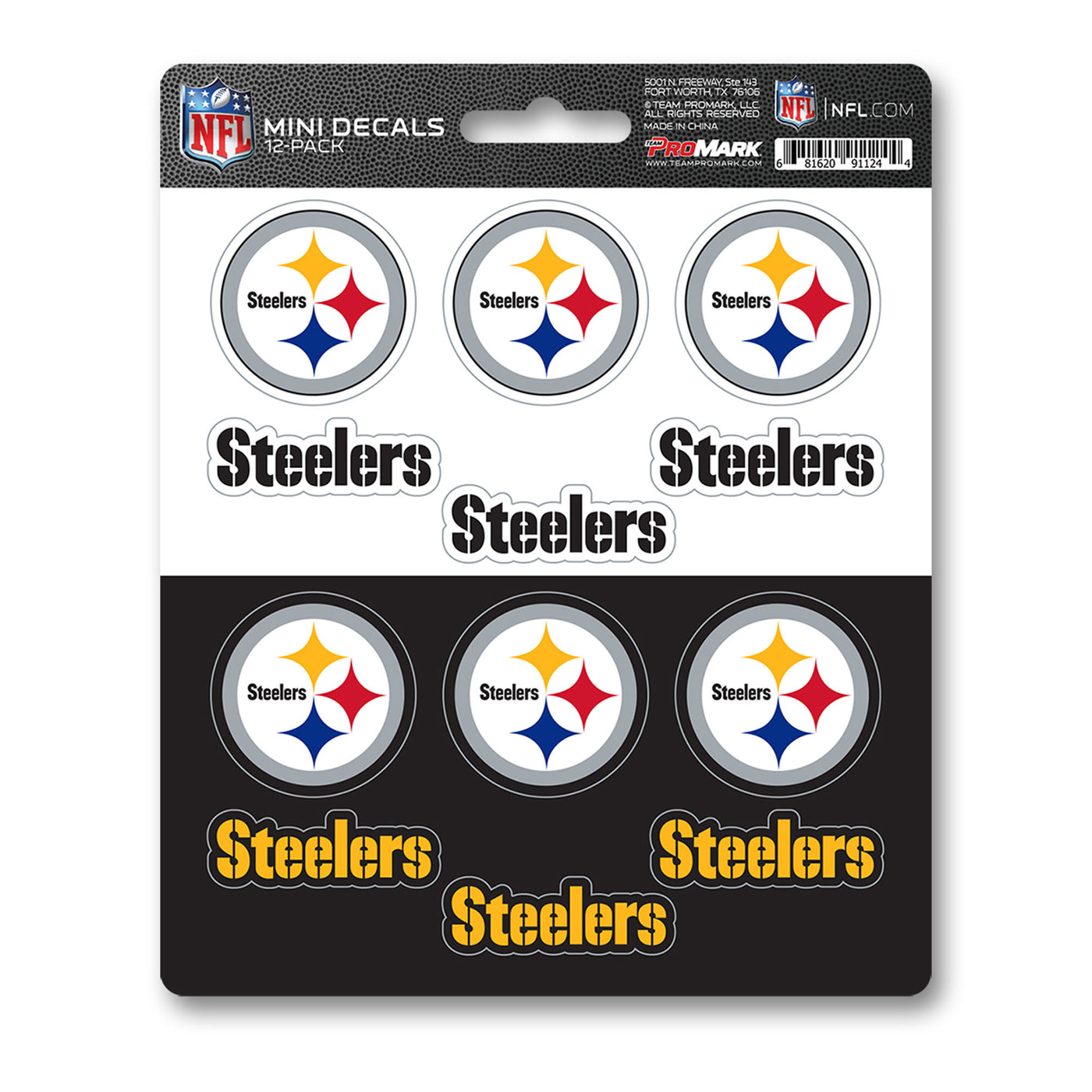 NFL - Pittsburgh Steelers Mini Decal 12-pk