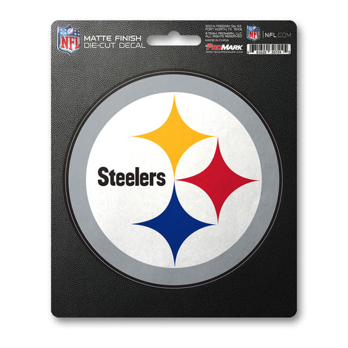 Pittsburgh Steelers matte decal featuring team logo, ideal for sports fans and car or surface decoration