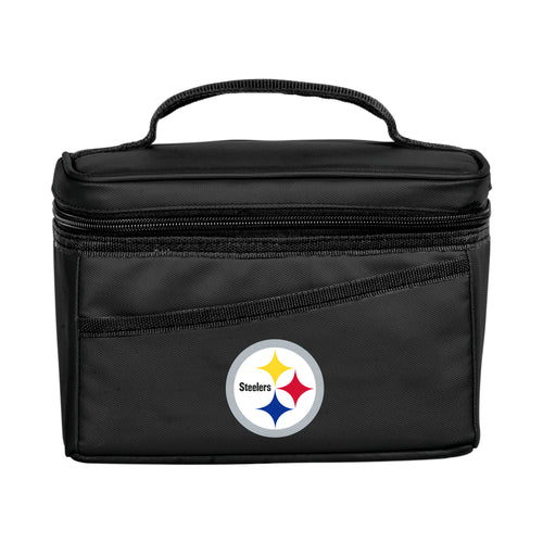 Pittsburgh Steelers 6-can flex cooler by Logo Brands with team logo and insulated design for beverages.