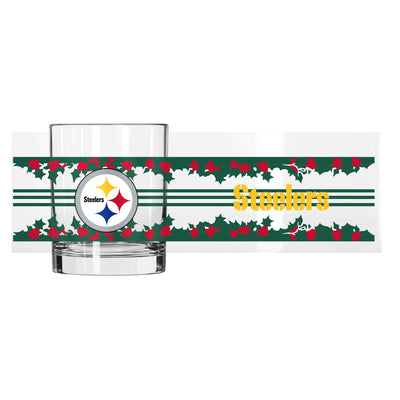 Pittsburgh Steelers 14oz Holiday Rocks Glass
