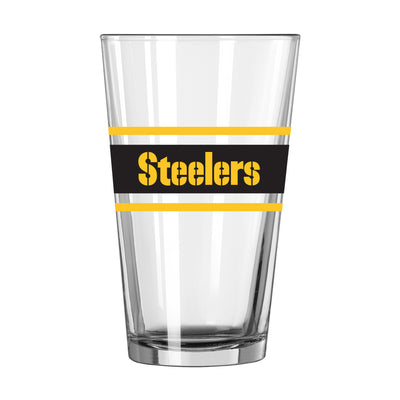 Pittsburgh Steelers 16oz Stripe Pint Glass