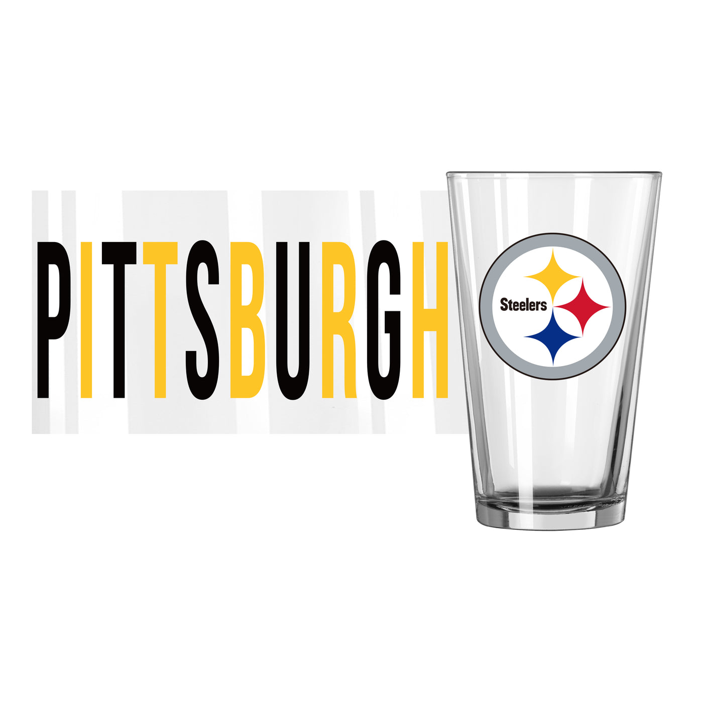 Pittsburgh Steelers 16oz Overtime Pint Glass