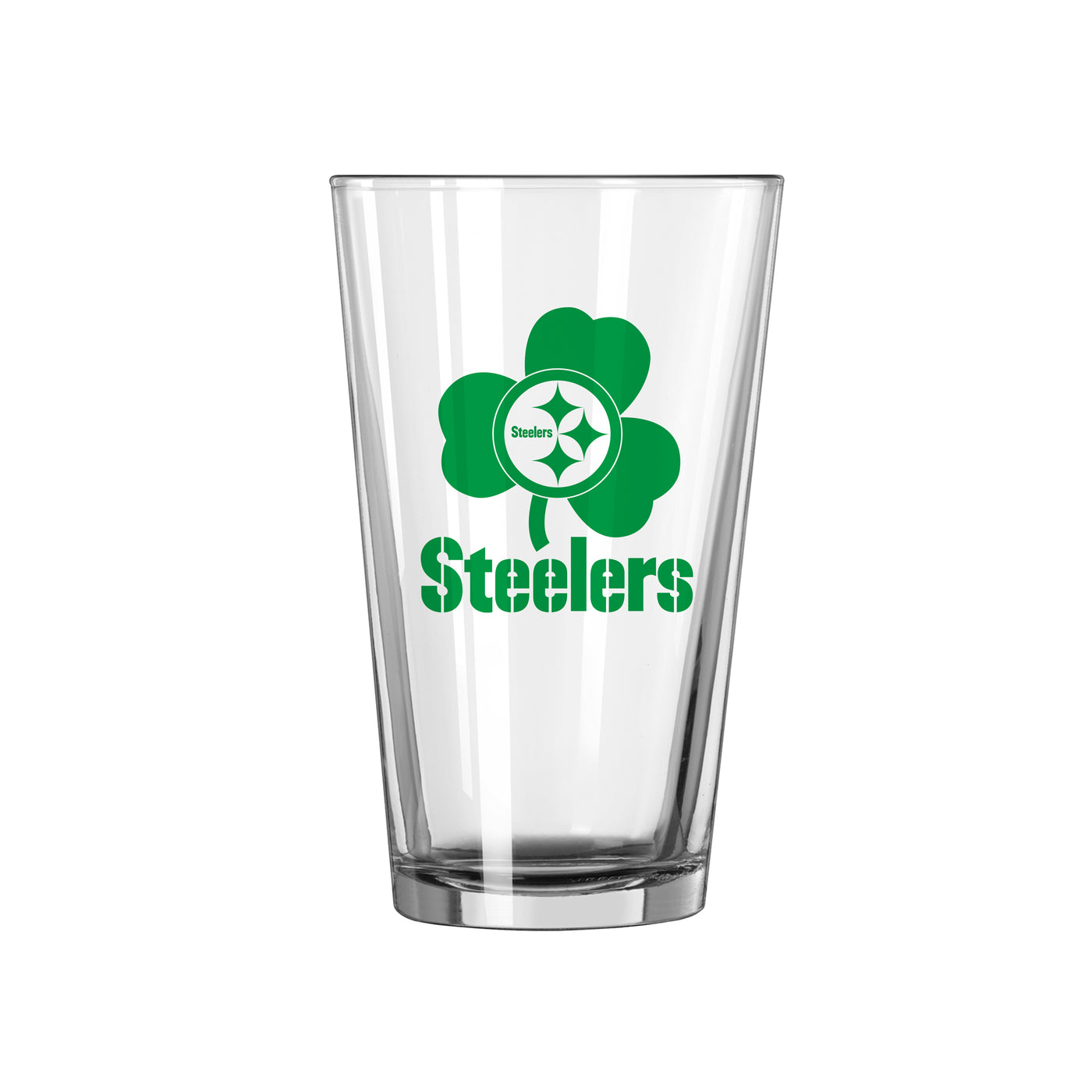 Pittsburgh Steelers 16oz St. Patrick's Day Logo Pint Glass