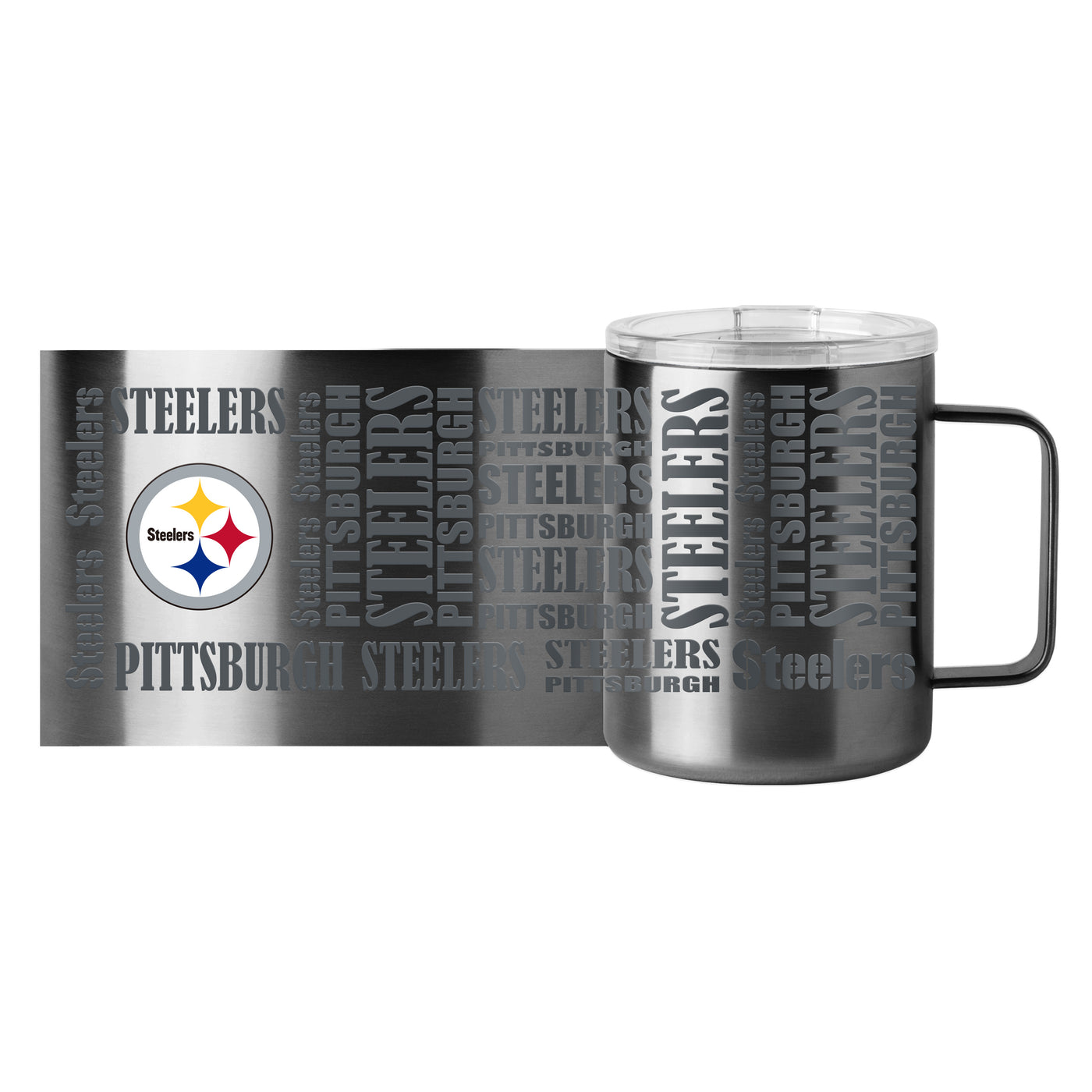 Pittsburgh Steelers 15oz Replay Stainless Steel Mug