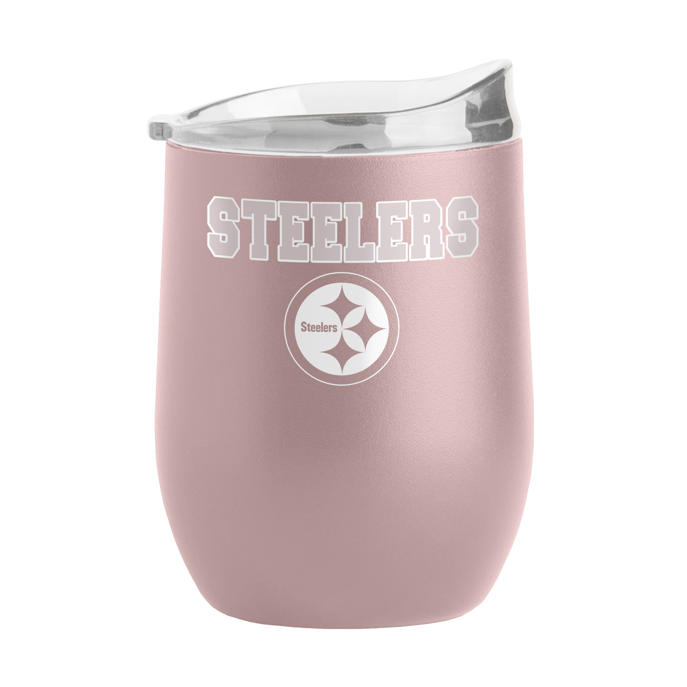 Pittsburgh Steelers 16oz Stencil Powder Coat Curved Beverage