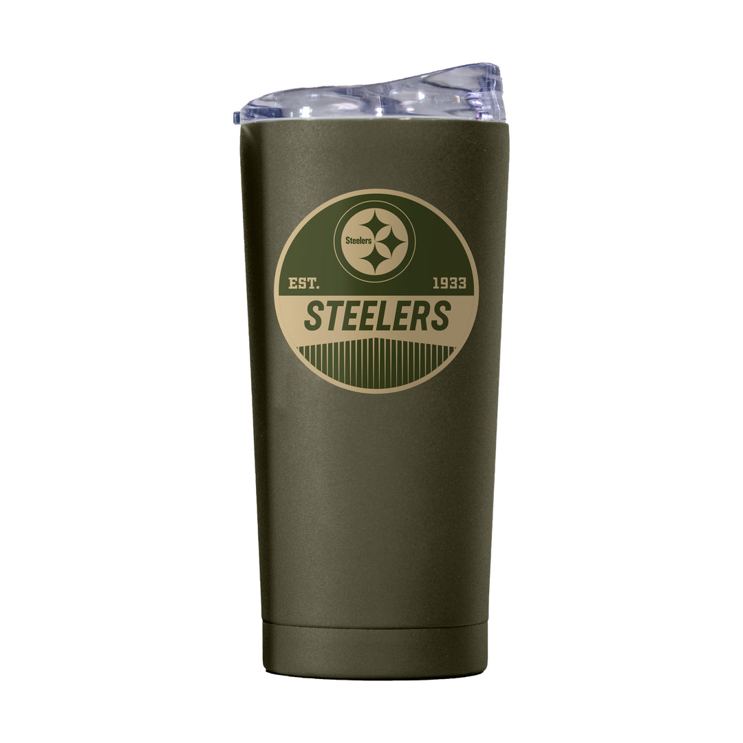 Pittsburgh Steelers 20oz Badge Powder Coat Tumbler