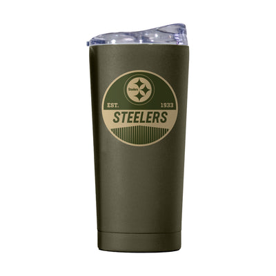 Pittsburgh Steelers 20oz Badge Powder Coat Tumbler - Logo Brands