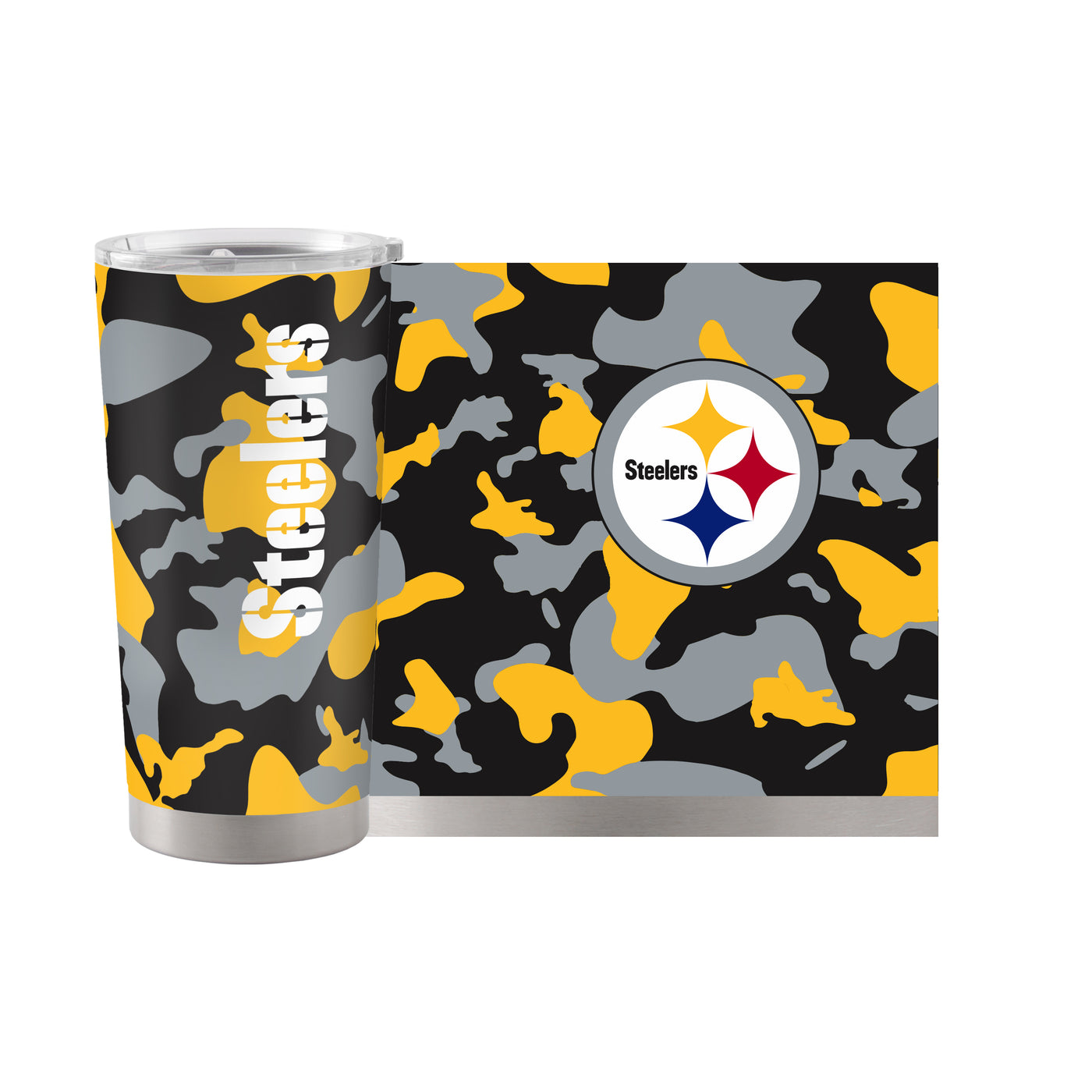 Pittsburgh Steelers 20oz Camo Stainless Tumbler