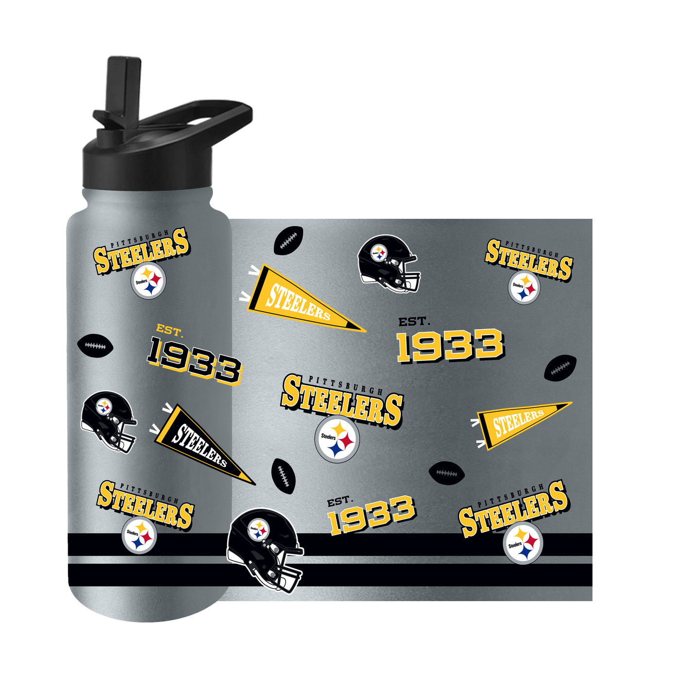 Pittsburgh Steelers 34oz TJX Native Quencher Bottle