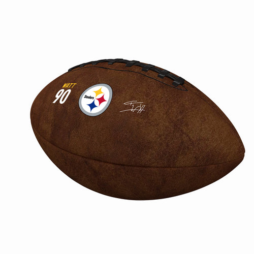 Pittsburgh Steelers Mini TJ Watt Size Leather Football