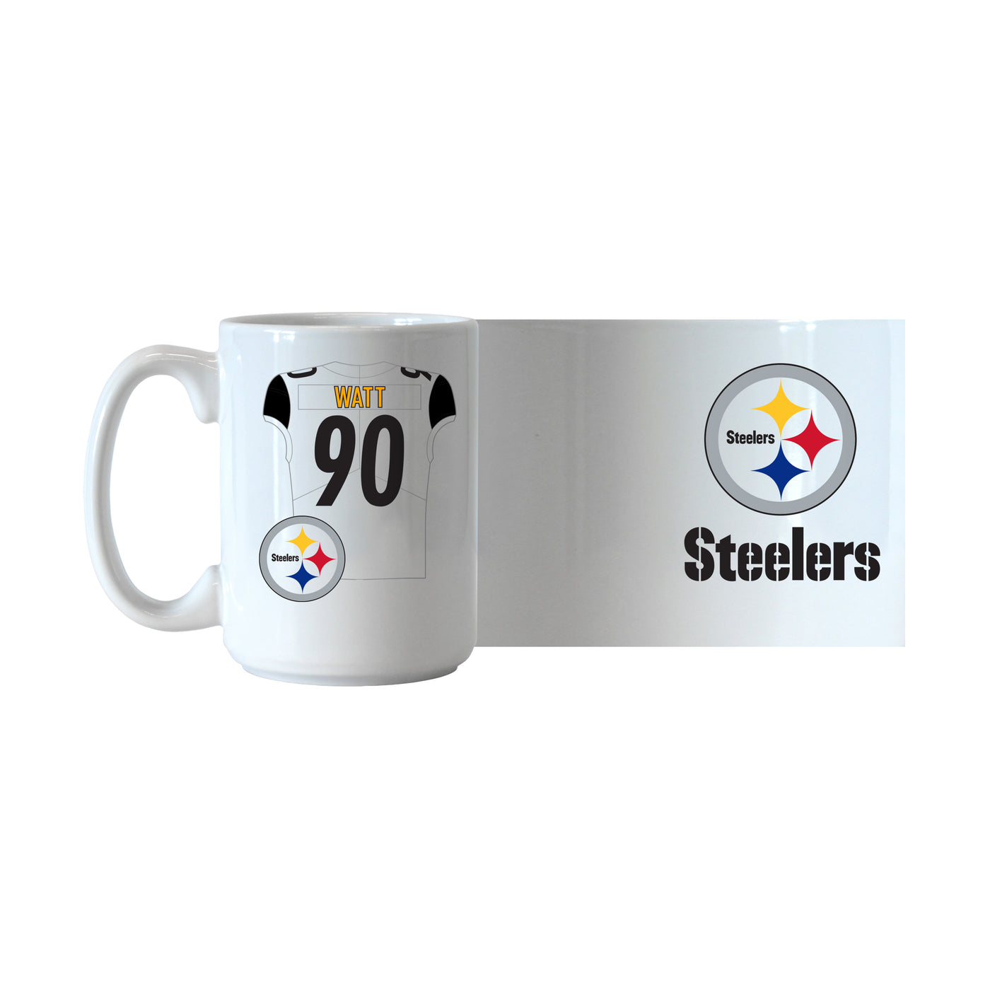 Pittsburgh Steelers TJ Watt Jersey 15oz Sublimated Mug