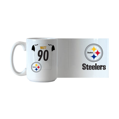 Pittsburgh Steelers TJ Watt Jersey 15oz Sublimated Mug