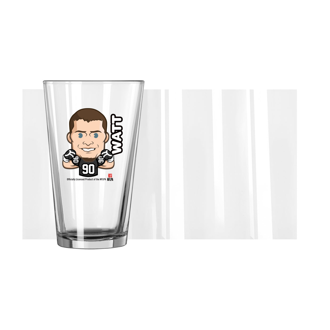 Pittsburgh Steelers TJ Watt Caricature 16oz Pint Glass