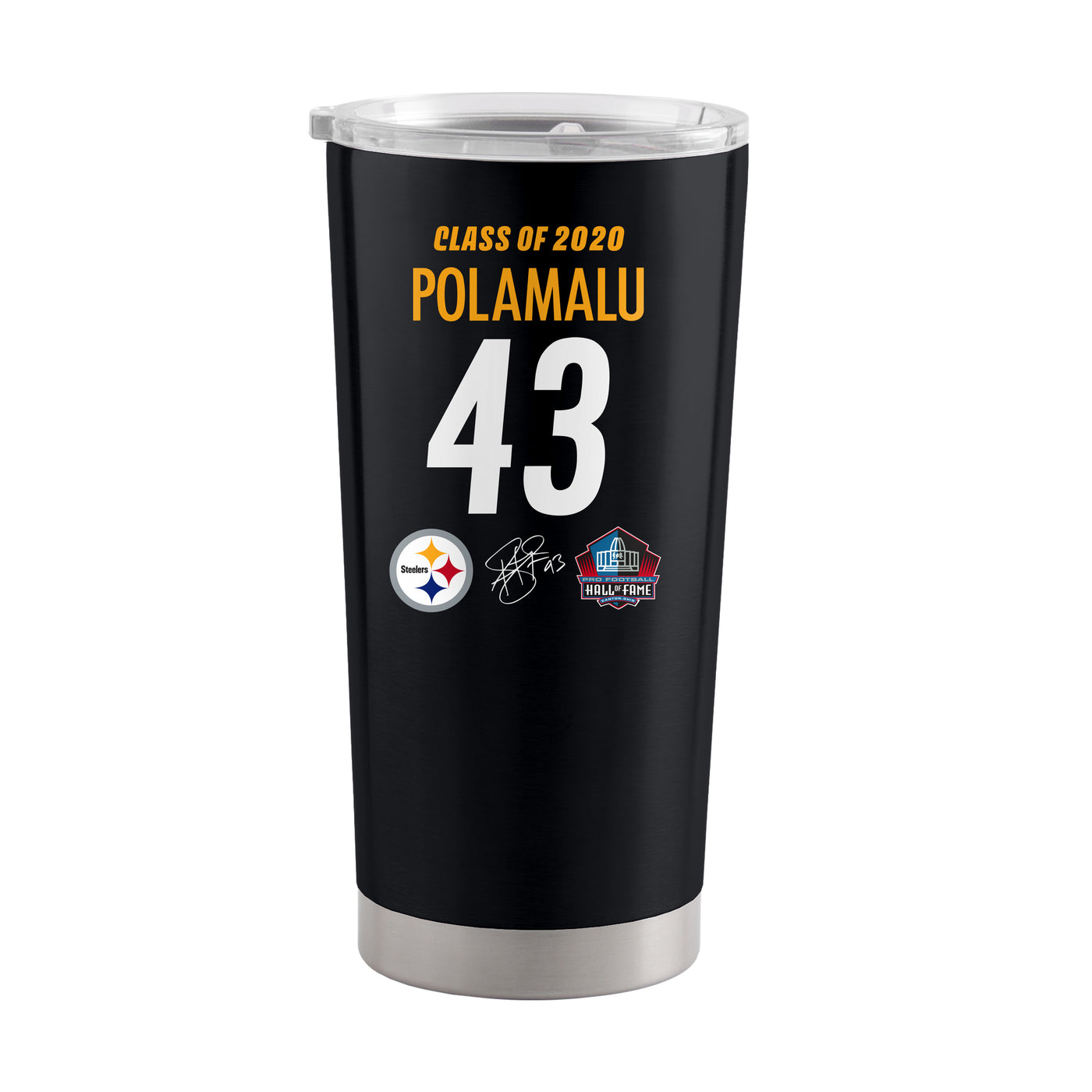 Pittsburgh Steelers 20oz Troy Polamalu Stainless Tumbler